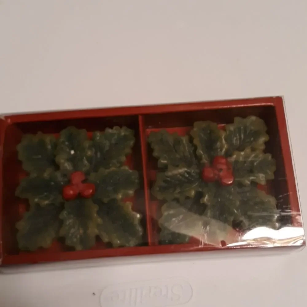 Holly Plate and Candles
